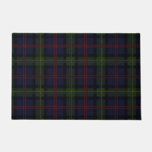Paillasson Tartan Clan Malcolm Violet Vert Carreaux