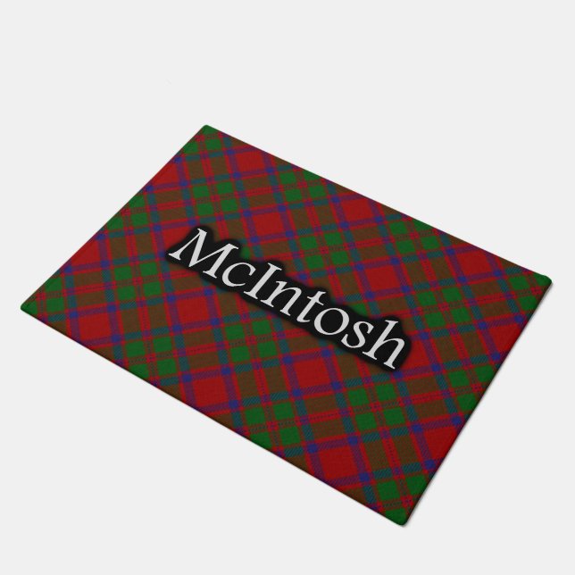 Paillasson Tartan écossais de McIntosh de clan (Incliné)