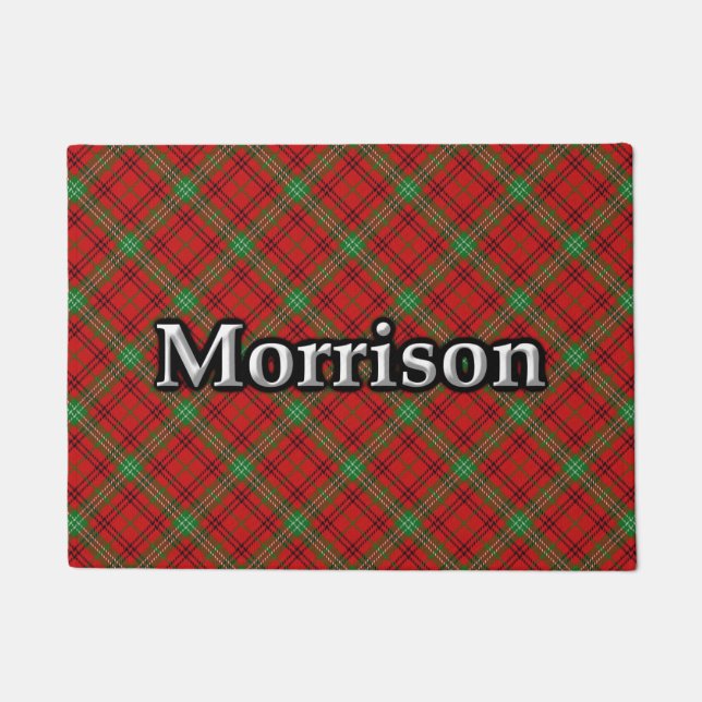 Paillasson Tartan écossais de Morrison de clan (Devant)