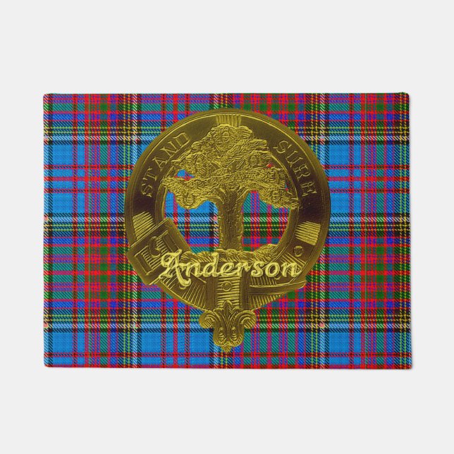 Paillasson Tartan et motif de clan d'Anderson (Devant)