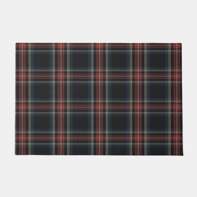 Paillasson Tartan noir 24" x 36" Porte Mat (Devant)