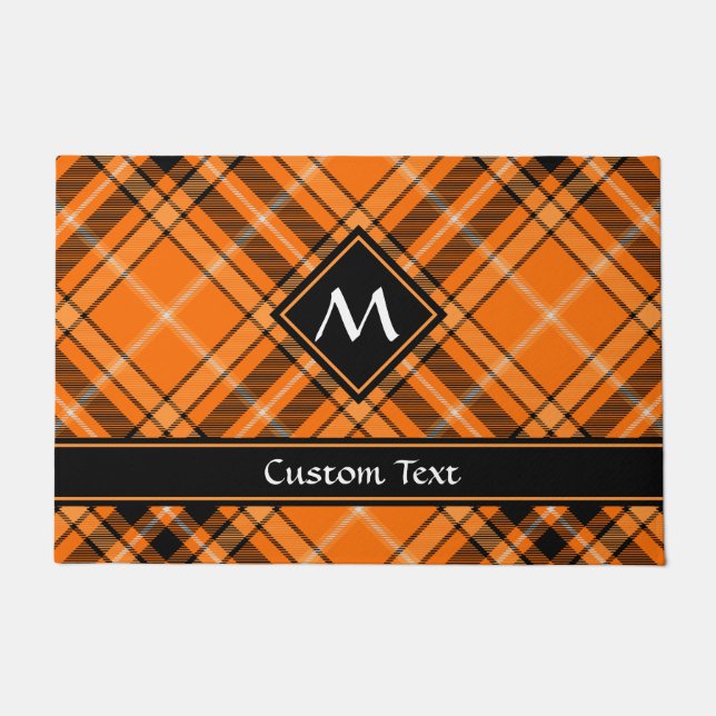 Paillasson Tartan orange d'Halloween (Devant)