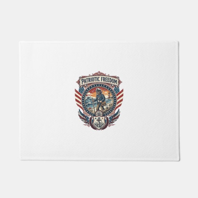 Paillasson Tee-shirt graphique vectoriel Patriotic Beachcombe (Devant)