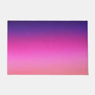 Paillasson Tendance néon rose violet et dégradé orange clair