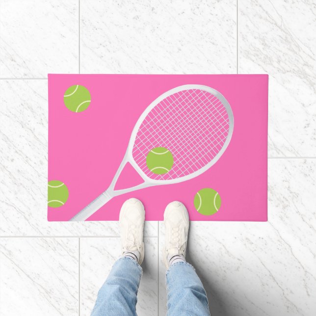 Paillasson Tennis Rose Chaud moderne Racket Ball Rug (Intérieur)