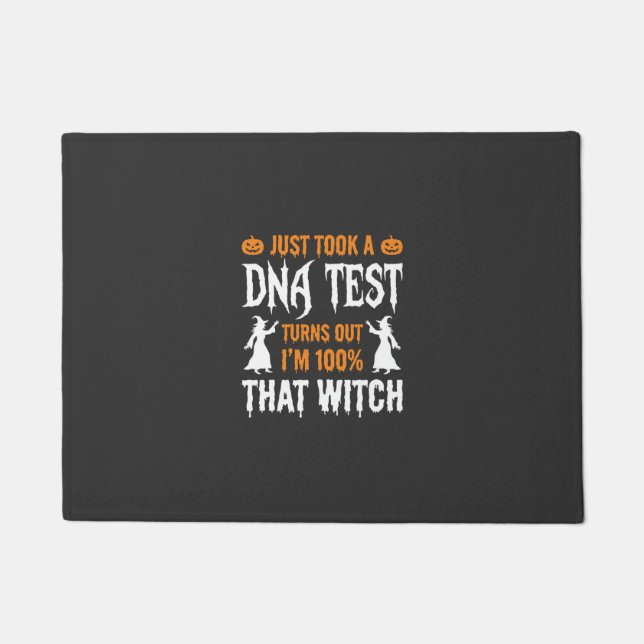 Paillasson Test ADN sorcière drôle Halloween Graphique (Devant)