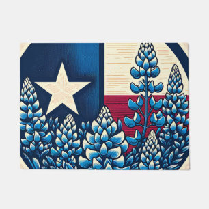 Paillasson Texas Bluebonnets State Flag Texan Pride