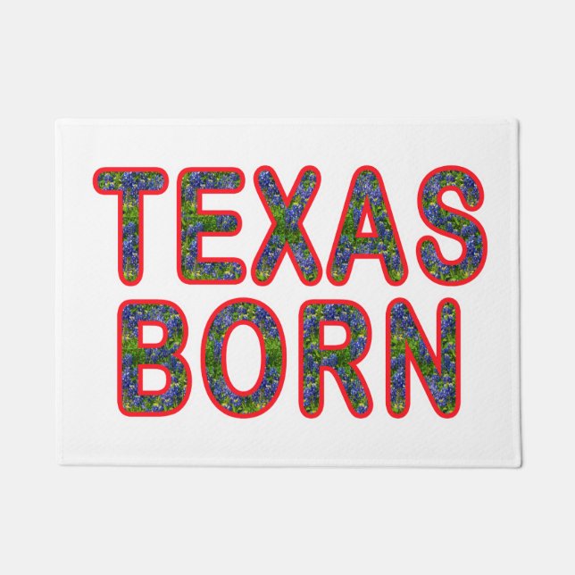 Paillasson Texas Born Bluebonnet (Devant)