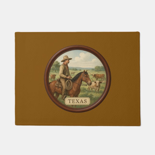 Paillasson Texas Cowboy Cuisine Mat (Devant)