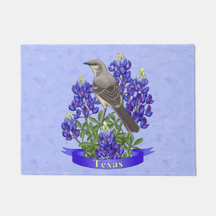 Paillasson Texas State Mockingbird & Bluebonnet Flower