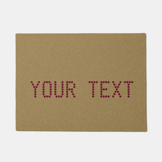 Paillasson Texte et couleur faits sur commande (Devant)