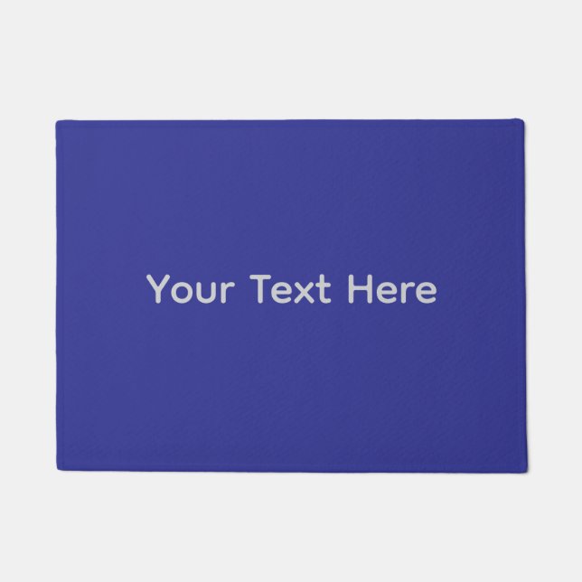 Paillasson Texte personnalisé bleu marine | Bienvenue personn (Devant)