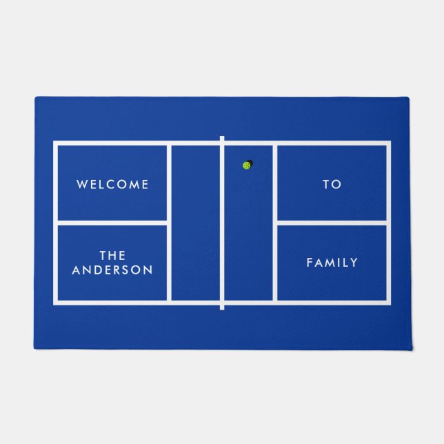 Paillasson Texte personnalisé du terrain de basket-ball (Devant)