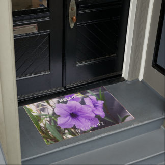 Paillasson Texte personnalisé mignon à la mode violet