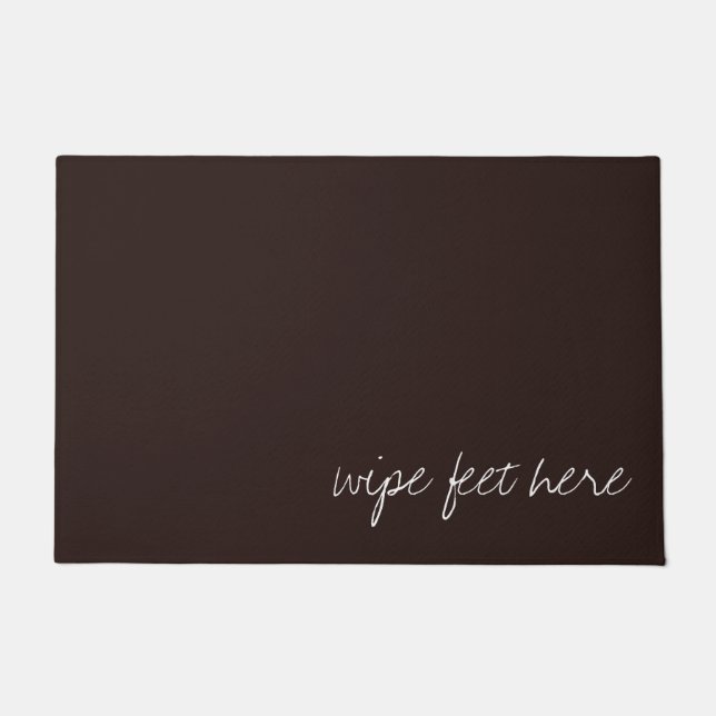 Paillasson Texte personnalisé sur le chocolat noir (Devant)