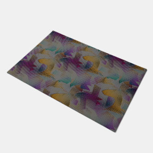 Paillasson Texture colorée avec petites formes géométriques d