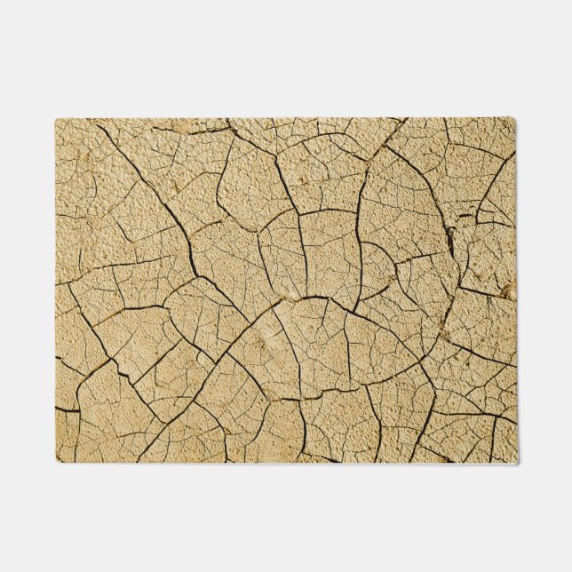 Paillasson Texture Cool de la tête de terre fissurée (Devant)