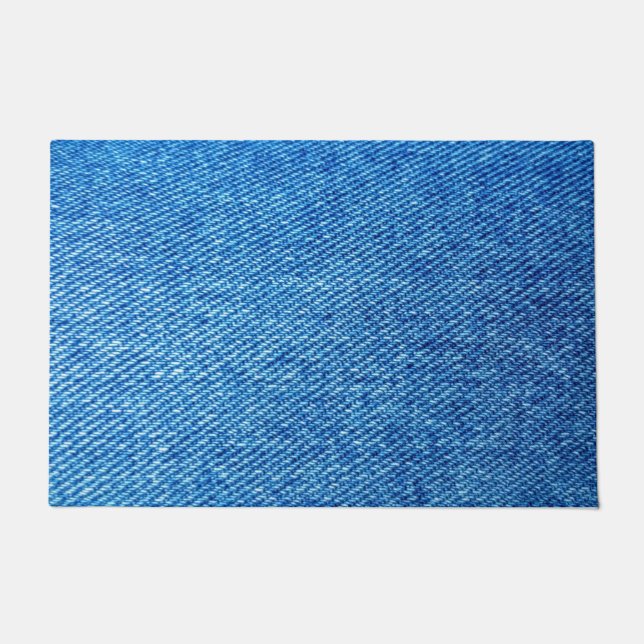 Paillasson Texture de Denim bleu (Devant)