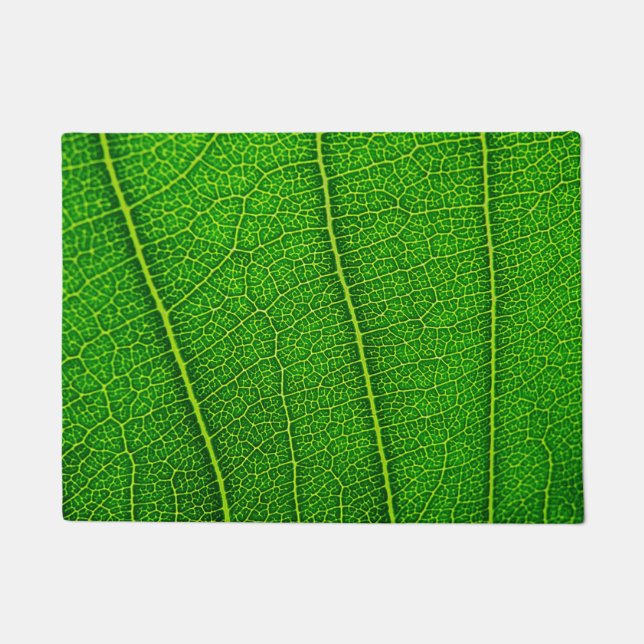 Paillasson Texture de feuille verte abstraite (Devant)