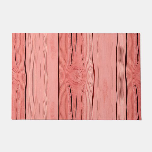 Paillasson Texture de maison de ferme rustique en bois rose c (Devant)