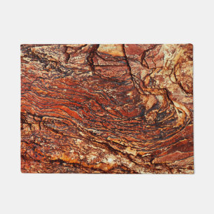 Paillasson Texture de roche Brown rougeâtre
