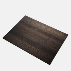 Paillasson Texture EN BOIS rustique de REGARD de brun foncé