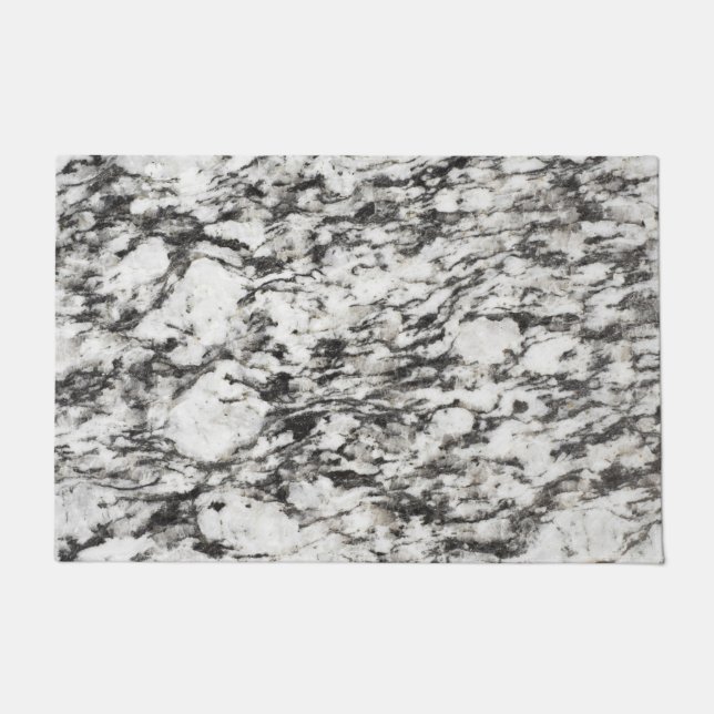 Paillasson texture granite | Arrière - plan de marbre en noir (Devant)