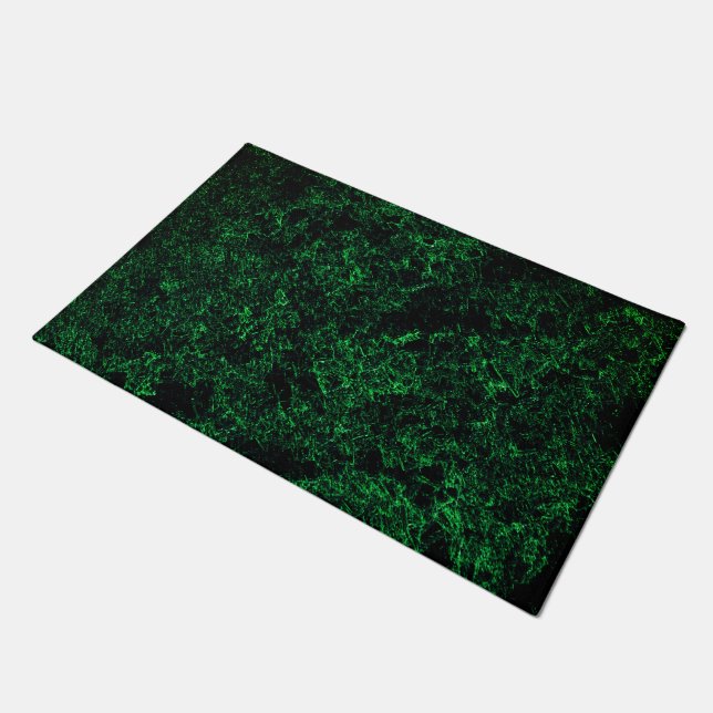 Paillasson Texture vert foncé, éponge détruite ou corrodée (Incliné)