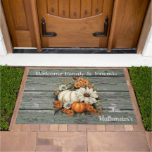 Thanksgiving Welcome Friends & Family Green Wood