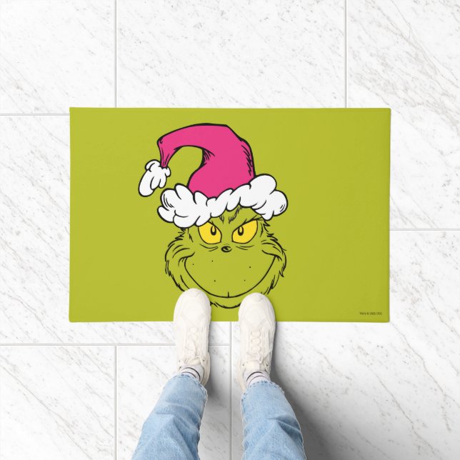 Paillasson The Grinch in Pink Santa Hat (Intérieur)