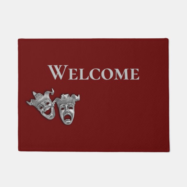 Paillasson Théâtre Masque Comédie et Tragédie (Devant)