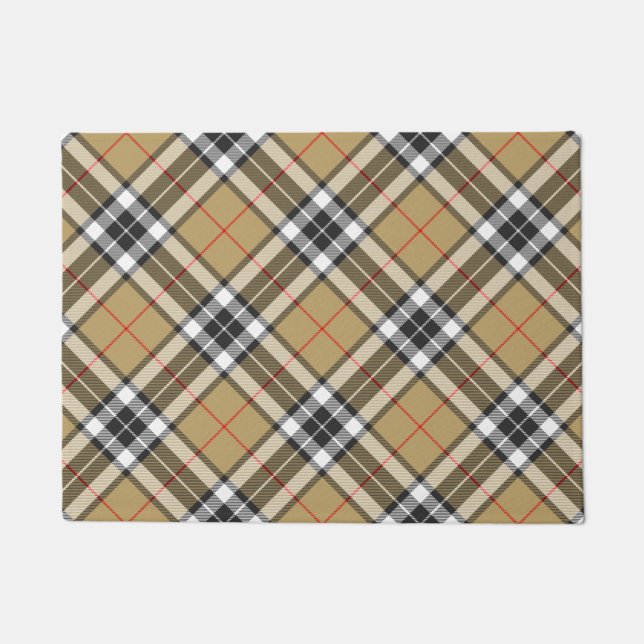 Paillasson Thomson Camel Tartan Plaid Motif de la mode famili (Devant)