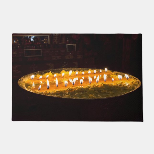 Paillasson Tibet - Lampe au beurre rituel (Devant)