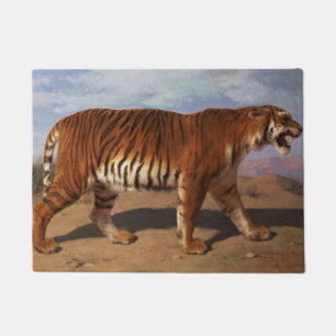 Paillasson Tigre sauvage à la chasse (par Rosa Bonheur)