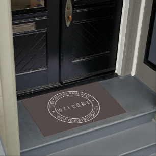 Paillasson Timbre d'entreprise personnalisé - Bienvenue