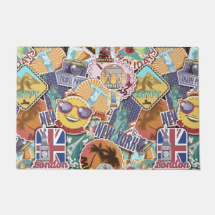 Paillasson Timbres de voyage