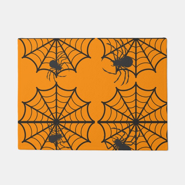 Paillasson Toile d'araignée effrayante Halloween (Devant)