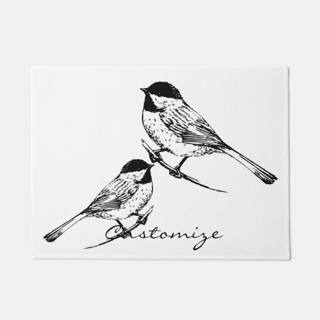 Paillasson Tonnerre de chickadee noir (Devant)