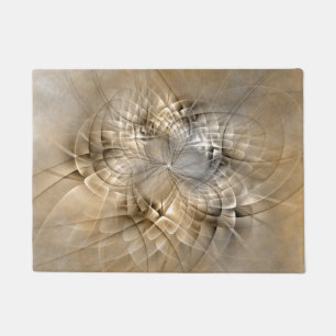 Paillasson Tons Terre Abstrait Art fractal moderne Texture