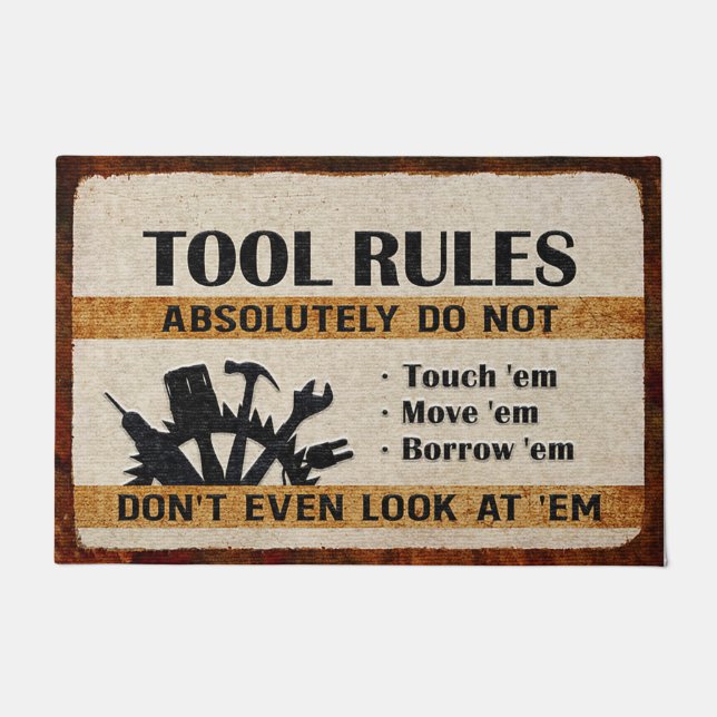Paillasson Tool Rules Mat,  Funny Cool Doormat (Devant)