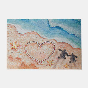 Paillasson Tortue bleue Couple Loor Door Mat, Ocean Doormat