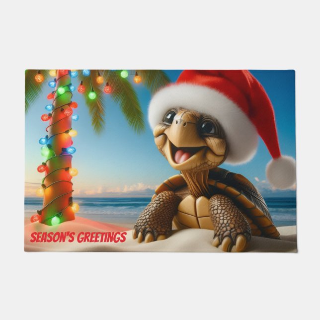 Paillasson Tortue de Noël (Devant)