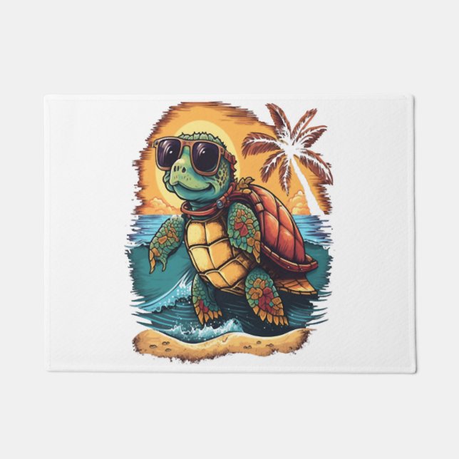 Paillasson Tortue Hawaiian Sea Turtles Hawaii Tropical Beach (Devant)