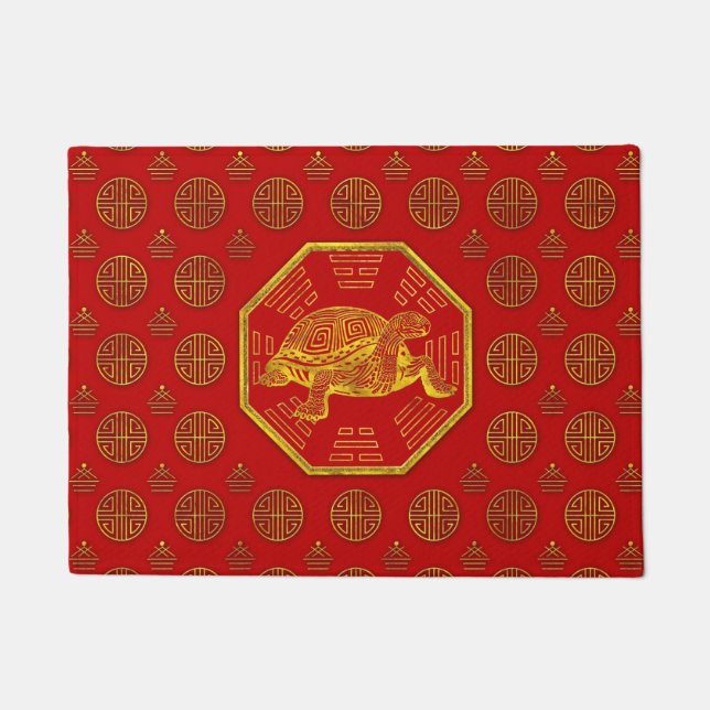 Paillasson Tortue/tortue d'or Feng Shui (Devant)