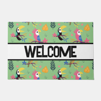 Paillasson Toucans et perroquets