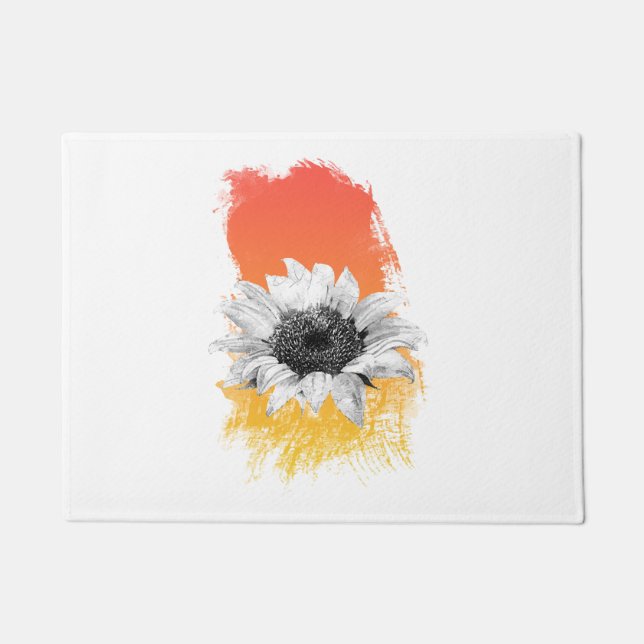 Paillasson Tournesol aquarelle (Devant)