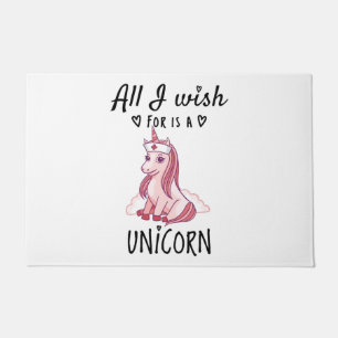 Paillasson Tout ce que je souhaite est une Licorne
