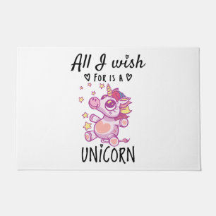 Paillasson Tout ce que je souhaite est une Licorne