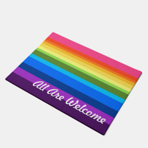 Paillasson Tout est l'arc-en-ciel bienvenu ou fait sur