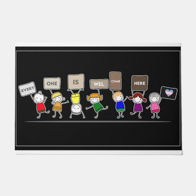 Paillasson Tout Le Monde Est Le Bienvenu Ici, Venez Est Cette (Devant)